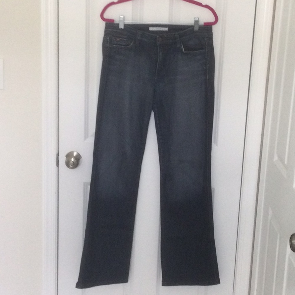 Joe’s bootcut denim jeans.